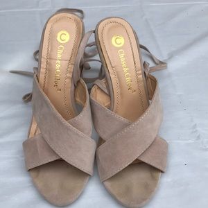 Price is firm*** Chase & Chloe Nude Strap Heel